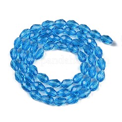 Fili di perle di vetro di giada imitazione trasparente&nbsp;GLAA-N005-T6mm-D17