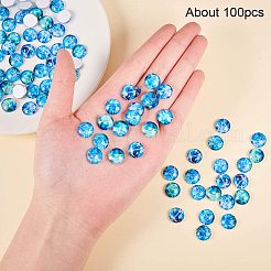Cabochons di vetro&nbsp;PH-GGLA-WH0001-02