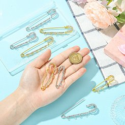 8 шт. 8 стиля железных булавок со стразами&nbsp;FIND-CJ0004-92