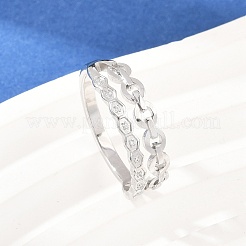 Женские кольца из нержавеющей стали 304 с микропаве из кубических цирконий&nbsp;RJEW-K315-01P