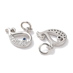 Покрытие стойки латунь микропаве прозрачные подвески из кубического циркония&nbsp;KK-Z039-19P