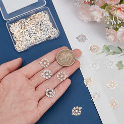 100 шт. 2-цветные долговечные латунные подвески-соединители с покрытием&nbsp;KK-BC0012-99