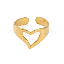 Кольца-манжеты в форме сердца из нержавеющей стали 304 для женщин&nbsp;RJEW-K258-05G-01