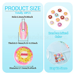 10шт непрозрачные акриловые бусины с принтом&nbsp;MACR-TA0002-45