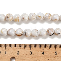 Собранные нити бусин из синтетического камня и ракушек трохус&nbsp;G-B128-08B-01