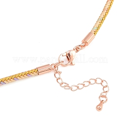 Fabrication de colliers en cordon tressé en polycoton&nbsp;MAK-F038-B-RG