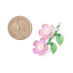 Подвески-цветы из стеклянных бусинок&nbsp;PALLOY-MZ00989