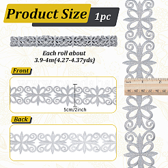 Zum Aufnähen von ethnisch bestickten Blumen aus Polyester mit hohlen Spitzenbändern&nbsp;OCOR-WH0109-343B