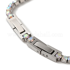 304 Edelstahl-Cup-Kettenarmbänder mit Strassen&nbsp;BJEW-S002-01F