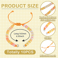 Fabrication artisanale de bracelets en perles heishi en pâte polymère&nbsp;AJEW-TAC00082