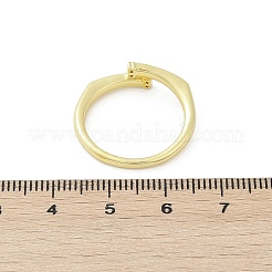 Латунные микро проложить манжеты кольца кубического циркония&nbsp;RJEW-S400-12G