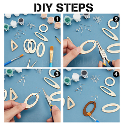 Kit de fabrication de boucles d'oreilles géométriques à faire soi-même&nbsp;DIY-PH0013-60