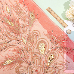 Павлин хвост узор полиэстер кружево компьютеризированная вышивка орнамент аксессуары&nbsp;DIY-WH0308-234C