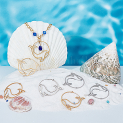 8 шт. подвески из нержавеющей стали 201 двух цветов&nbsp;STAS-UN0040-83