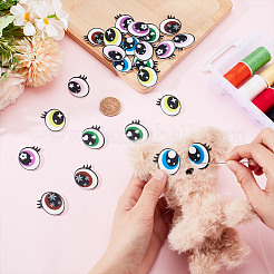 12 Paar 6 Farben Filzaugen für Puppen&nbsp;DOLL-WH0009-003