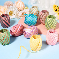 10 рулон 10-х цветной натуральной веревки из рафии&nbsp;OCOR-TA0002-25