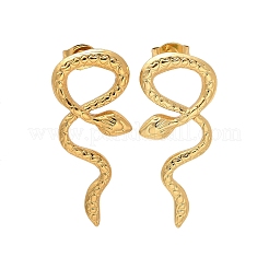 Серьги-гвоздики в форме змеи из нержавеющей стали 304 для женщин&nbsp;EJEW-M079-02G