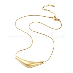 Ожерелья с подвесками в форме дуги из нержавеющей стали 304 для женщин&nbsp;NJEW-A049-01G