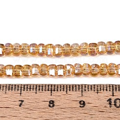 Chapelets de perles en verre transparent électrolytique&nbsp;EGLA-N022-09A-B07