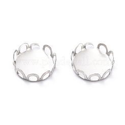 Dijes de acero inoxidable 304 que no se deslustran con engastes de cabujón&nbsp;STAS-Y001-11P