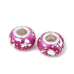 Европейские бусины-рондель из непрозрачной смолы&nbsp;RESI-Z046-03C