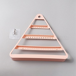 Треугольная пластиковая рамка для ювелирных изделий&nbsp;ODIS-WH0001-32B