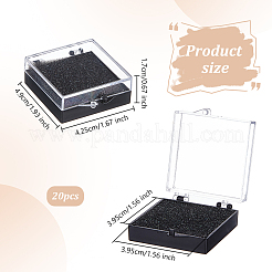 Boîte-cadeau de stockage de badge en plastique&nbsp;CON-WH0099-06E
