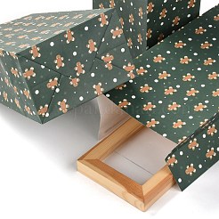 Sacs de bonbons en papier rectangle thème réveillon de noël&nbsp;CARB-G007-01E