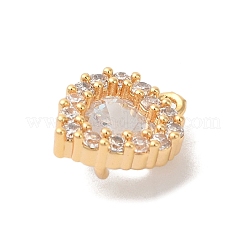 Латунные микропаве прозрачные подвески с фианитом&nbsp;X1-KK-M294-11G