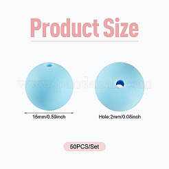 50 pz perline in silicone ecologico per uso alimentare&nbsp;SIL-TADJ0001-03J