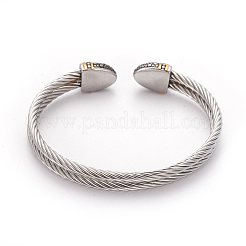 Браслеты-манжеты из нержавеющей стали 304&nbsp;BJEW-L642-03