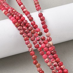Gefärbte natürliche Regalit/Imperial Jaspis/Meeressediment Jaspis Perlen Stränge&nbsp;G-B124-C05