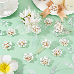 30 шт. искусственный жемчуг из АБС-пластика со стеклянными стразами&nbsp;KY-GA0001-29