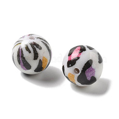 Печать непрозрачных акриловых бусин&nbsp;OACR-H049-01B