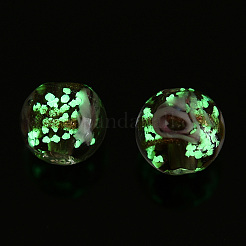 Светящиеся бусины лэмпворк из золота и песка ручной работы&nbsp;LAMP-T021-03N