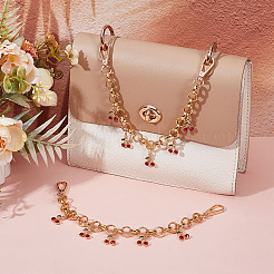 Сплав гиацинт стразы вишня подвеска алюминиевый кошелек декоративные цепочки&nbsp;AJEW-WH0248-913