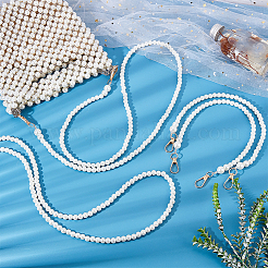 4 шт. 2 стиля пластиковых ремешков для сумок с бусинами из искусственного жемчуга&nbsp;FIND-PH0008-20