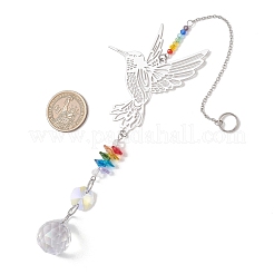 Стеклянные бусины и 201 подвесной подвесной элемент из нержавеющей стали&nbsp;HJEW-JM04762-01