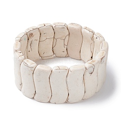 Braccialetti elasticizzati con perline sintetiche tinte di turchese&nbsp;BJEW-P299-03