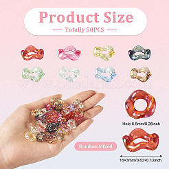 Perles acryliques transparentes aux UV plaquées&nbsp;FIND-TAC0035-51A