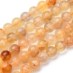 Естественный желтый флюорит бисер нитей&nbsp;X-G-K340-A03-02A