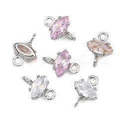 Ciondoli a forma di occhio di cavallo in ottone con pavé di zirconi cubici Shegrace&nbsp;XGRQ2O035-436P
