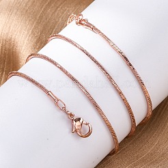 Латунные цепочки-змейки ожерелья для женщин&nbsp;NJEW-D302-14RG