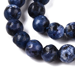 Окрашенные природные белый нефрит бисер пряди G-T140-4mm-B01