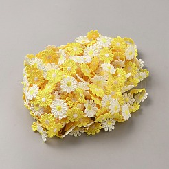 Лента из полиэстера с кружевной отделкой и цветком ромашки OCOR-TAC0035-09