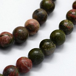Perline Unakite naturali fili&nbsp;G-I199-08-6mm