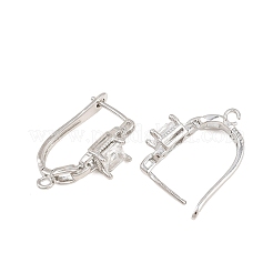 Messing micro pave zirkonia hoop ohrring Zubehör&nbsp;CU-CBAB5B4-07P