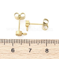 Фурнитура для сережек-гвоздиков из нержавеющей стали 304&nbsp;STAS-V003-10G-04