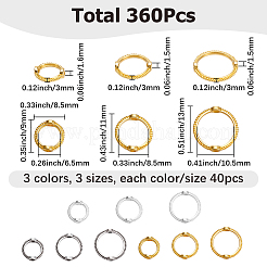 360 Stück 9 Farben Legierung Perlenrahmen&nbsp;FIND-SP0005-49