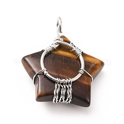 Природных тигровый глаз подвески&nbsp;G-D458-04P-03-RS